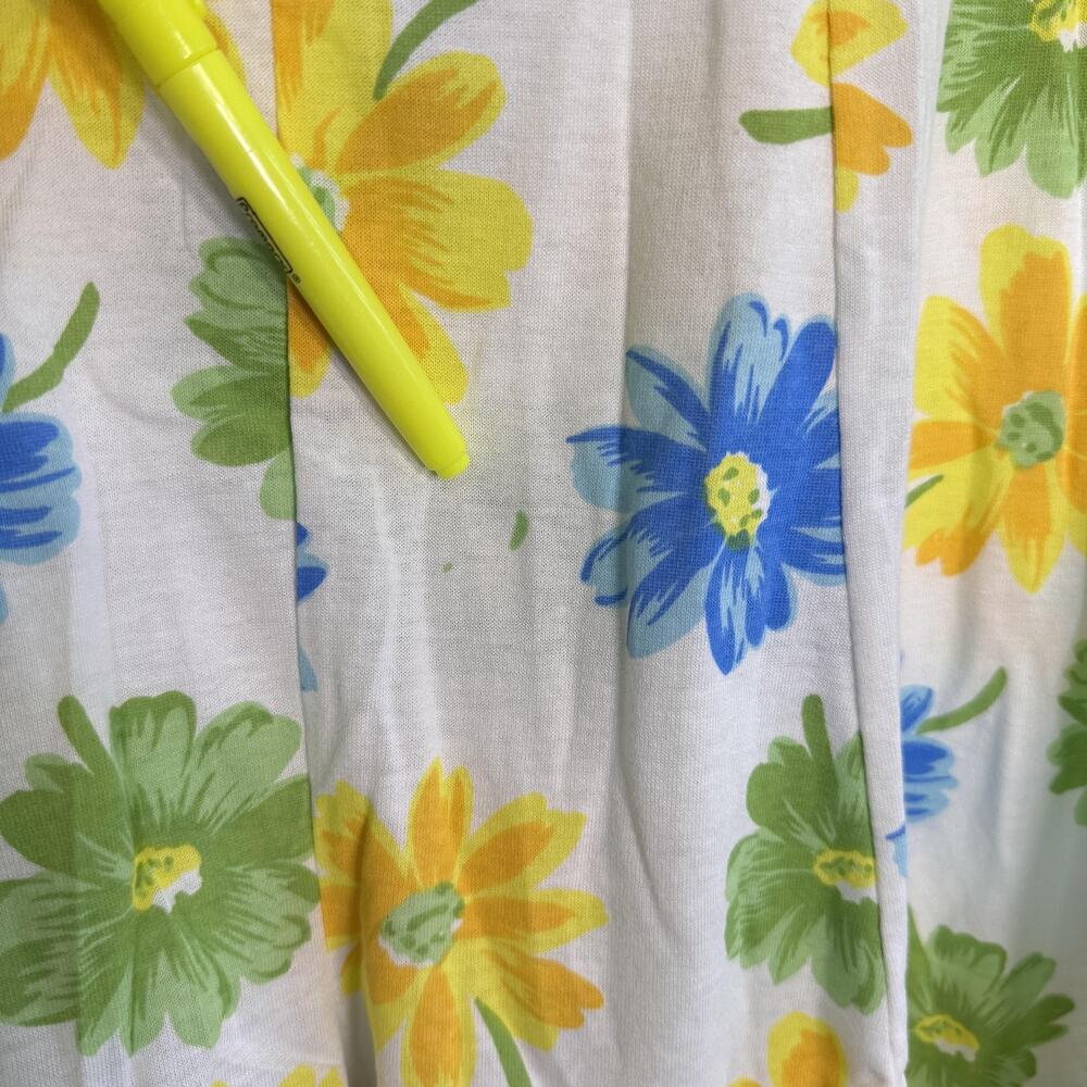 Vintage Pennylane Romper Womens Large Floral Button Bow 90s Daisy Retro NEW - Picture 7 of 13